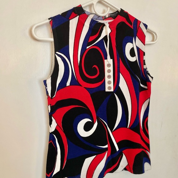 Kokun Multicolor Sleeveless Blouse - Size L - Picture 2 of 11